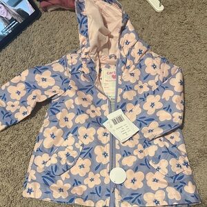 Carter's Blue and Pink Floral Raincoat